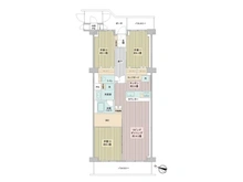 【東京都/江東区越中島】ルネ門前仲町 間取り図