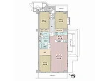 【東京都/江東区越中島】ルネ門前仲町 間取り図