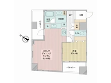 【東京都/品川区東品川】サンウッド品川天王洲タワー 間取り図