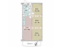 【兵庫県/伊丹市昆陽南】労金昆陽コーポC棟 間取り図