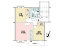 【千葉県/千葉市花見川区朝日ケ丘】東急ドエル新検見川ビレジ2号棟 間取り図