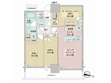 【千葉県/千葉市美浜区打瀬】パティオスエリスト 間取り図