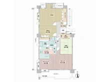 【東京都/東村山市富士見町】ヴィラ－ジュ・ヴェール8番館 間取り図