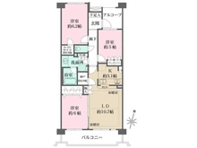 【埼玉県/さいたま市中央区大戸】ファストジュール北浦和ガーデンズコート 間取り図