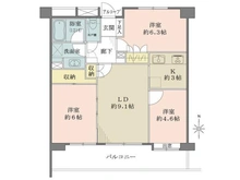 【千葉県/松戸市日暮】藤和シティホームズ新八柱 間取り図