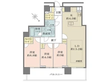 【神奈川県/横浜市神奈川区栄町】ザ・ヨコハマタワーズ　タワーウエスト 間取り図