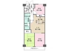 【神奈川県/川崎市多摩区菅野戸呂】朝日プラザ京王稲田堤 間取り図