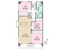 【東京都/杉並区堀ノ内】方南町ローヤルコーポ 間取り図