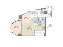 【東京都/品川区東五反田】ユニーブル島津山 間取り図