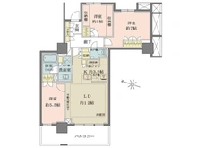 【埼玉県/川口市栄町】プラウドタワー川口クロス 間取り図