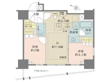 【東京都/新宿区西早稲田】ザ・パークハウスアーバンス早稲田 間取り図