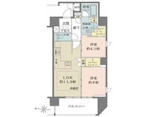 【大阪府/大阪市北区西天満】ソルティア東梅田 間取り図