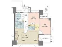 【大阪府/大阪市北区天満橋】天満橋レジデンス ブロッサムコート 間取り図