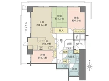 【大阪府/大阪市西区新町】ライオンズマンション大阪スカイタワー 間取り図