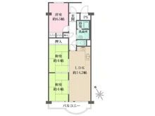 【大阪府/大阪市旭区太子橋】淀川パークハウス四号棟 間取り図