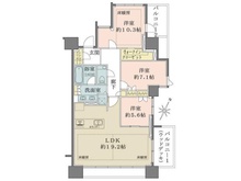 【大阪府/大阪市都島区片町】プラウド大阪城 間取り図