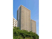 【東京都/大田区下丸子】ザ・リバープレイスウエストタワー 外観：東急多摩川線「下丸子」駅徒歩10分。スーパー堤防(高規格堤防)上に位置し、防災面に配慮された設計。