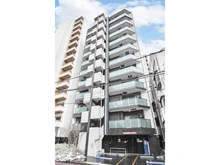 【東京都/大田区西蒲田】シーズクロノス蒲田 外観：JR京浜東北線「蒲田」駅徒歩4分。ブラック×ホワイトのタイルが使用された、モノトーンが印象的な外観。