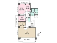 【東京都/大田区下丸子】パークハウス多摩川南五番館 間取り図