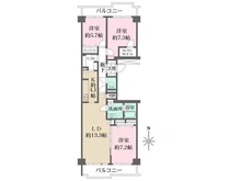 【神奈川県/横浜市戸塚区品濃町】ニューシティ東戸塚パークヒルズI棟 間取り図