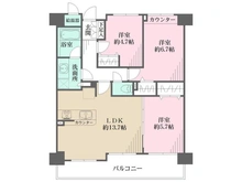 【神奈川県/川崎市中原区丸子通】東急ドエル・アルス新丸子 間取り図