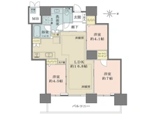【神奈川県/川崎市中原区新丸子東】パークシティ武蔵小杉ステーションフォレストタワー 間取り図