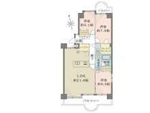 【兵庫県/神戸市東灘区向洋町中】RICウエストコート5番街2番館 間取り図