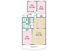 【兵庫県/神戸市東灘区御影石町】コスモハイツ御影 間取り図