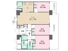【兵庫県/神戸市東灘区向洋町中】RICイーストコート3番街 間取り図