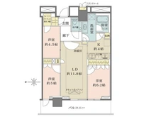 【東京都/中央区晴海】ザ・パークハウス晴海タワーズティアロレジデンス 間取り図