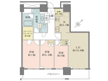 【東京都/中央区佃】ザ・クレストタワー 間取り図
