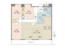 【東京都/練馬区石神井町】石神井公園ピアレスA棟 間取り図