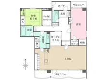 【大阪府/大阪市大正区三軒家東】朝日プラザヴェルデュール大正三軒家 間取り図