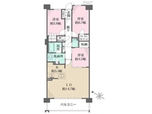 【愛知県/名古屋市昭和区楽園町】プラウド昭和楽園町テラス 間取り図