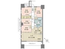 【愛知県/名古屋市西区則武新町】ザ・パークハウス名古屋 間取り図