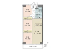 【千葉県/千葉市美浜区真砂】検見川パークハウス 間取り図