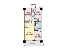 【千葉県/松戸市東平賀】エクセレントシティ北小金 間取り図