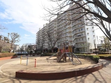 【千葉県/松戸市新松戸】サンライトパストラル六番街 敷地内公園。A棟・B棟の間にあります