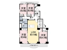 【千葉県/松戸市新松戸】サンライトパストラル六番街 間取り図
