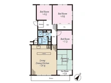 【神奈川県/川崎市麻生区高石】百合ヶ丘サニーフラット 間取り図
