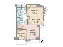 【東京都/世田谷区松原】明大前グランドハイツ 間取り図