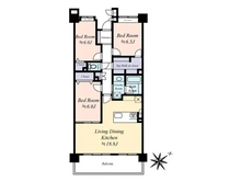 【千葉県/市川市南大野】クレストフォルム市川ウッドスクエア 間取り図