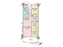 【千葉県/市川市市川】ザ・パークハウス市川二丁目 間取り図