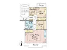 【東京都/練馬区光が丘】光が丘パークタウン大通り南7番街 間取り図