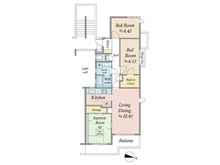 【東京都/国分寺市泉町】マンション国分寺台 間取り図