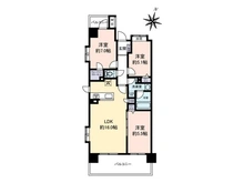 【東京都/葛飾区亀有】コスモ亀有シティフォルム 間取り図