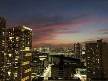 【東京都/江東区東雲】アップルタワー東京キャナルコート バルコニーからは都心部の綺麗な夜景が楽しめます。（天候による）