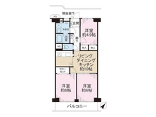 【神奈川県/横浜市鶴見区元宮】鶴見スカイハイツ 間取り図