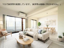【東京都/中央区月島】オーベル月島リバージュグラン リビングイメージ。CGで家具等を配置しています。家具等は価格に含まれません。