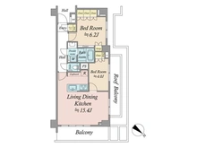 【東京都/台東区谷中】オープンレジデンシア谷中 間取り図